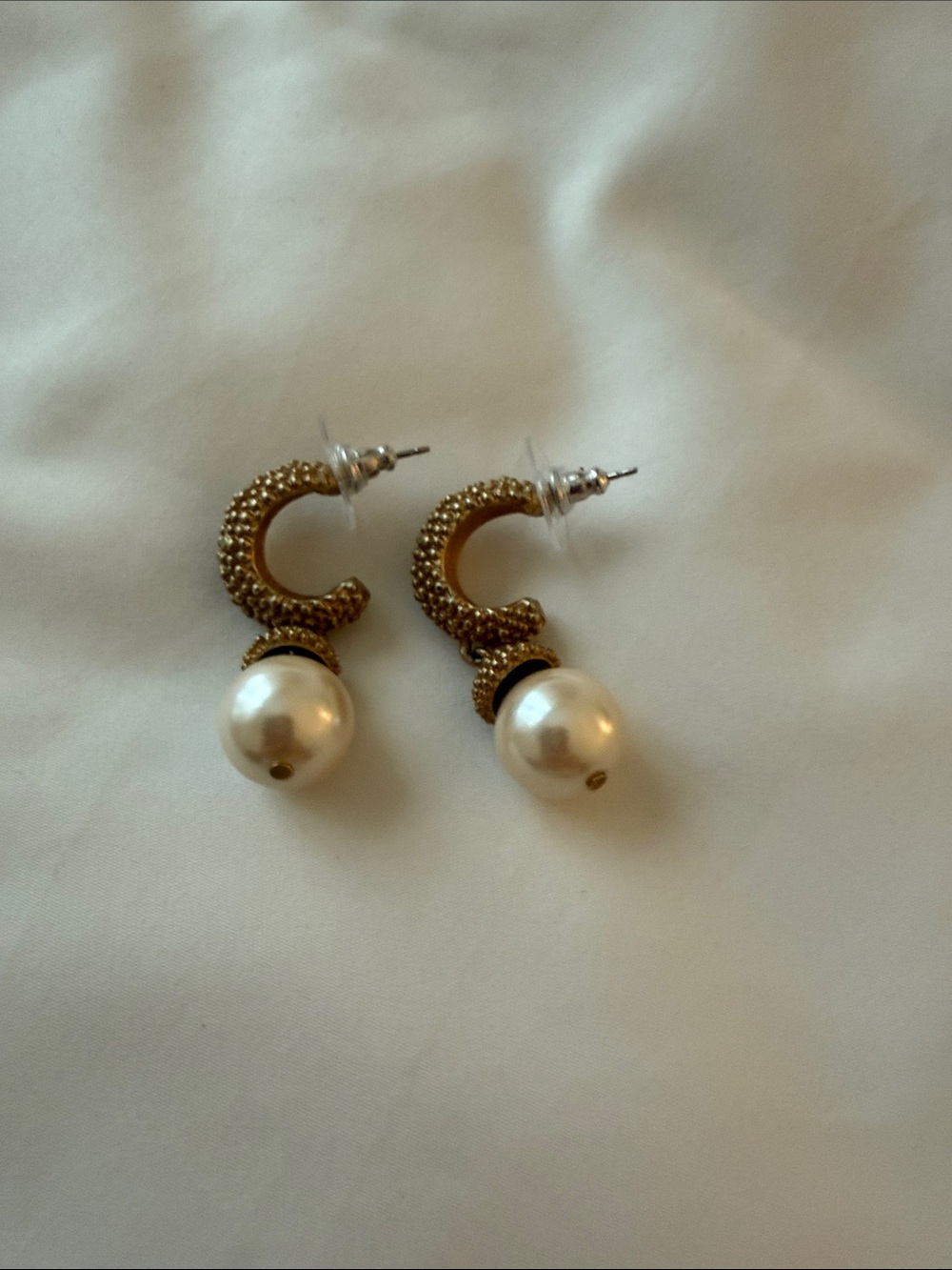 Gold tonePearl Drop Earrings - Elegant Women’s Jewelry